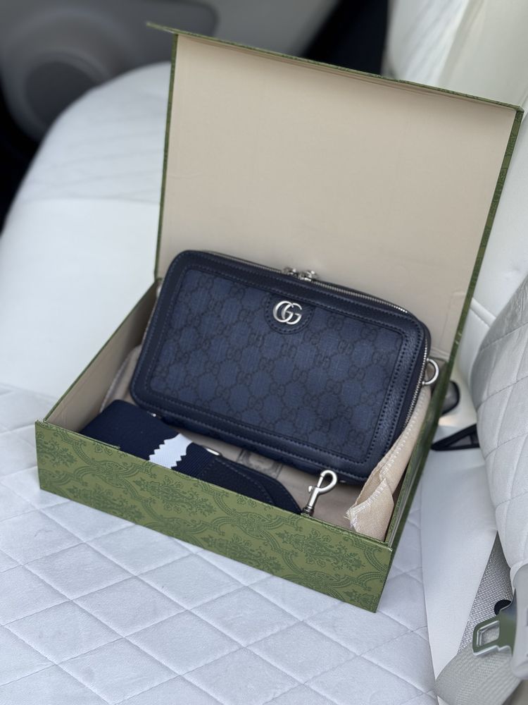 Стильна чоловіча мужская сумка барсетка Gucci