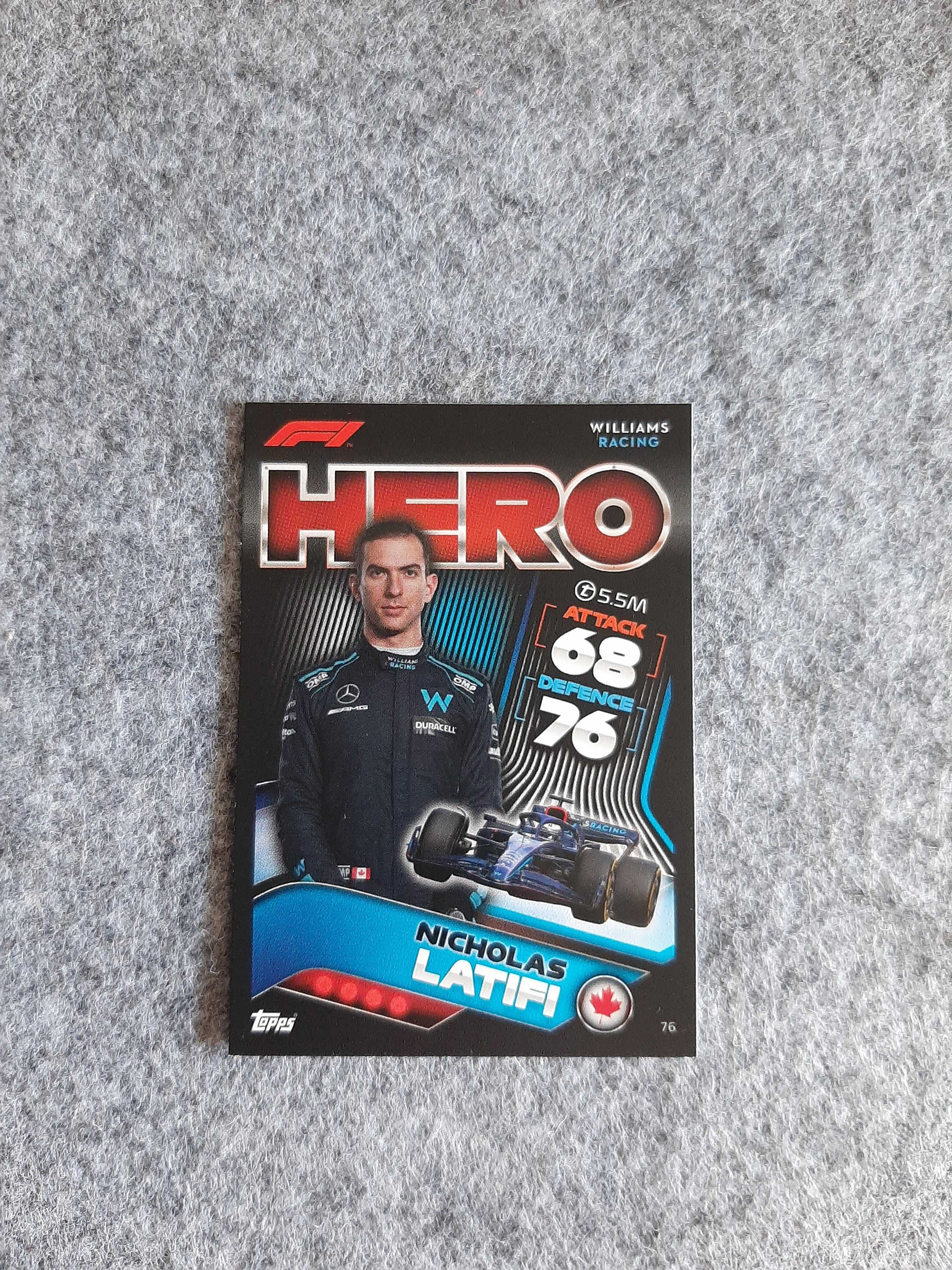 Karty Topps Turbo Attax 2022 F1- komplet 10 kart HERO
