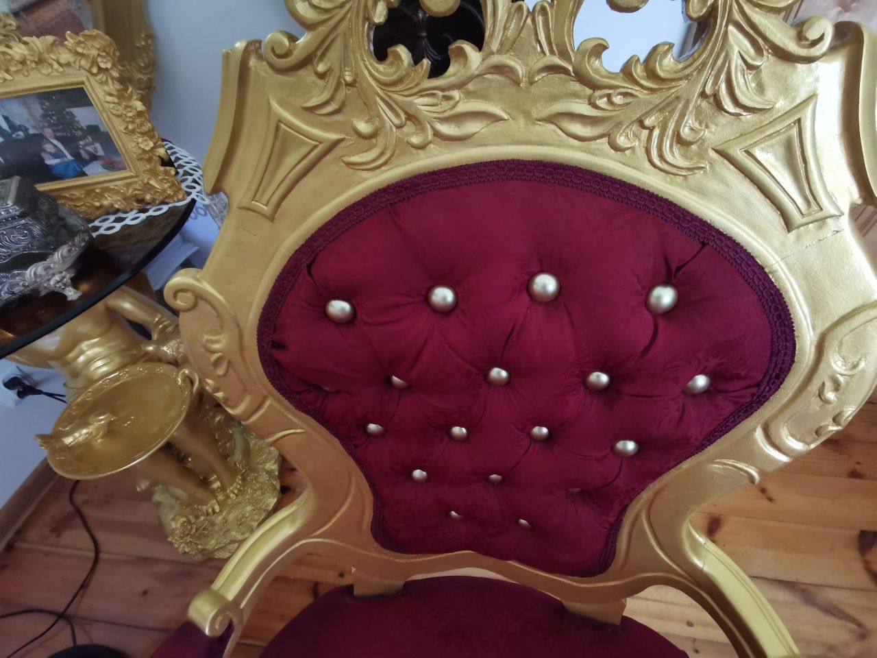 Zestaw/komplet pałacowy sofa, foteleLudwik