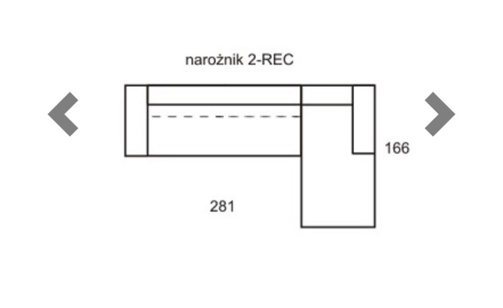 Naroznik nierozkladany  austin etap sofa czarny
