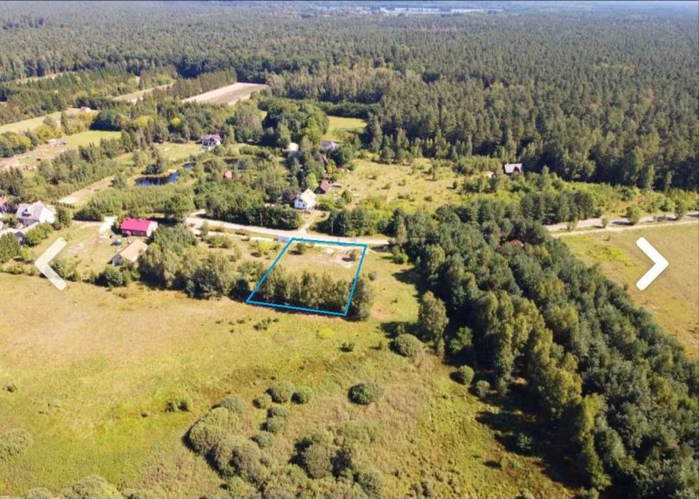 Urokliwa działka/Ruś Mała/gm.Ostróda,blisko jeziora,uzbrojona w media.