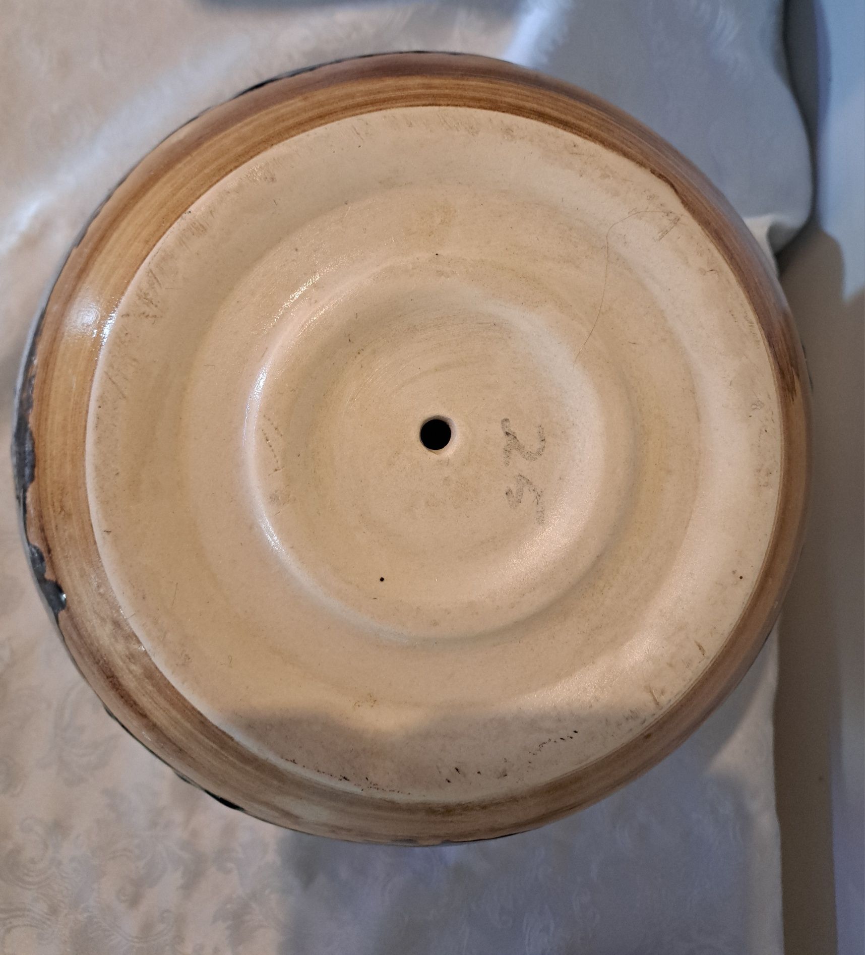 Donica, osłonka ceramiczna ręcznie malowana