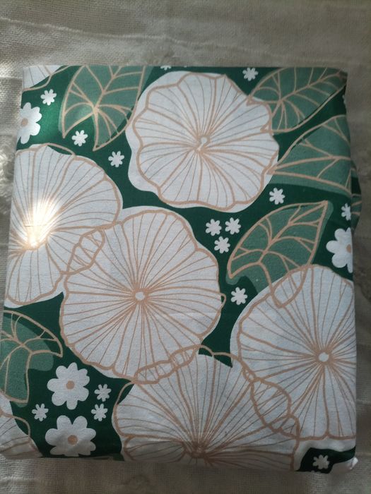 Pościel bawełna satynowa 100% SMUKEE 160/200 i 2 poszewki 70/80 liście