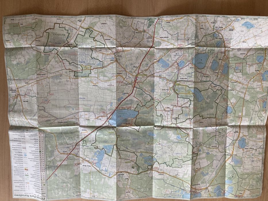 Mapa turystyczna Poleski Park Narodowy, skala 1:40 000, stan bdb