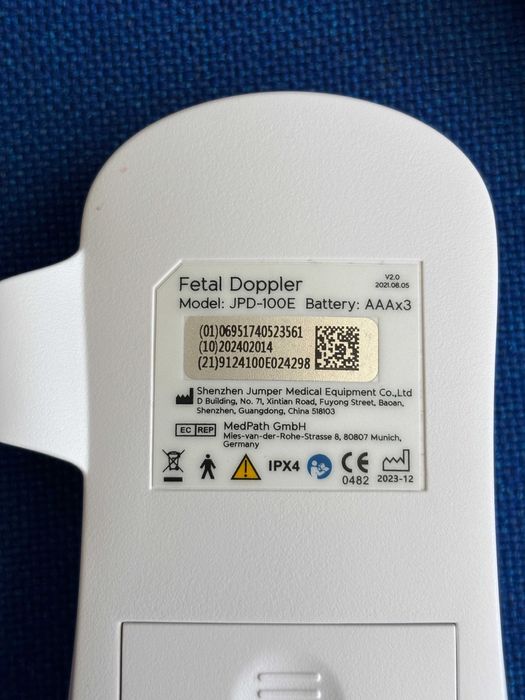 detektor tętna płodu JMUPER JPD-100E, medyczny głowica 2,5 MHz