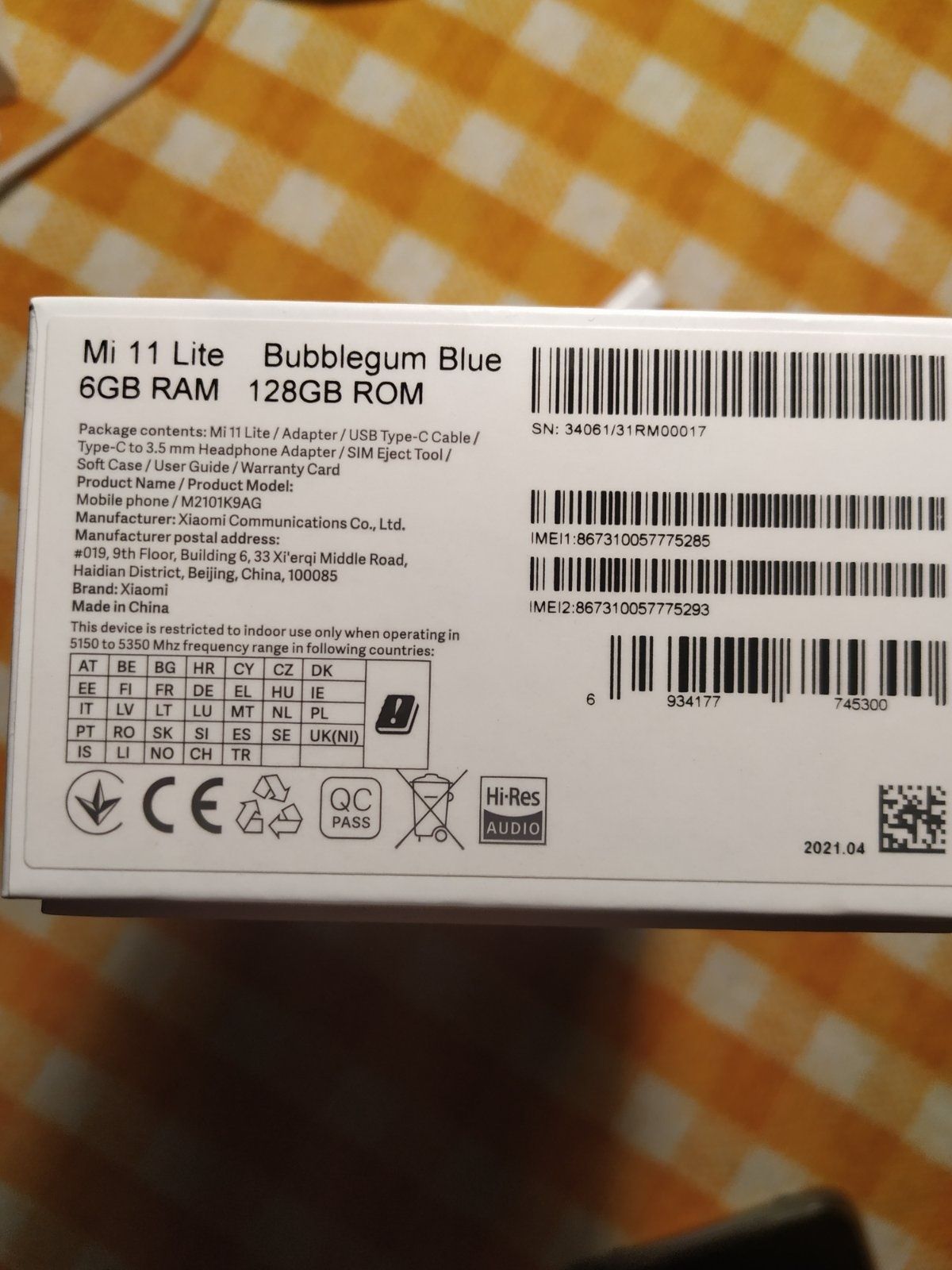 Xiaomi mi 11 lite 6/128