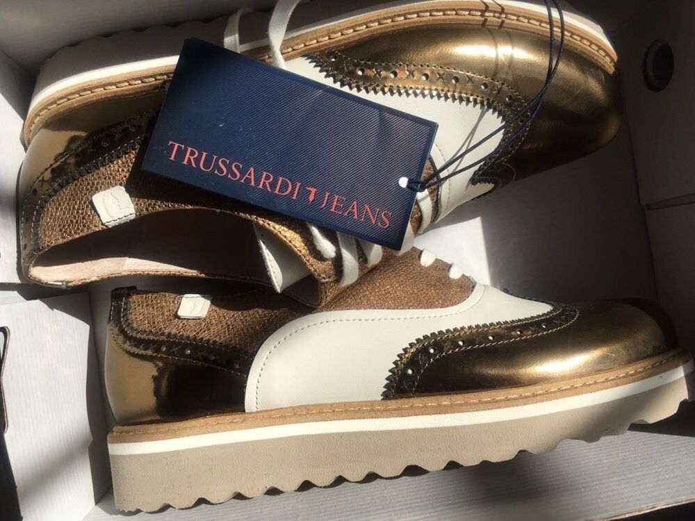 Туфлі TRUSSARDI jeans шкіряні кожа