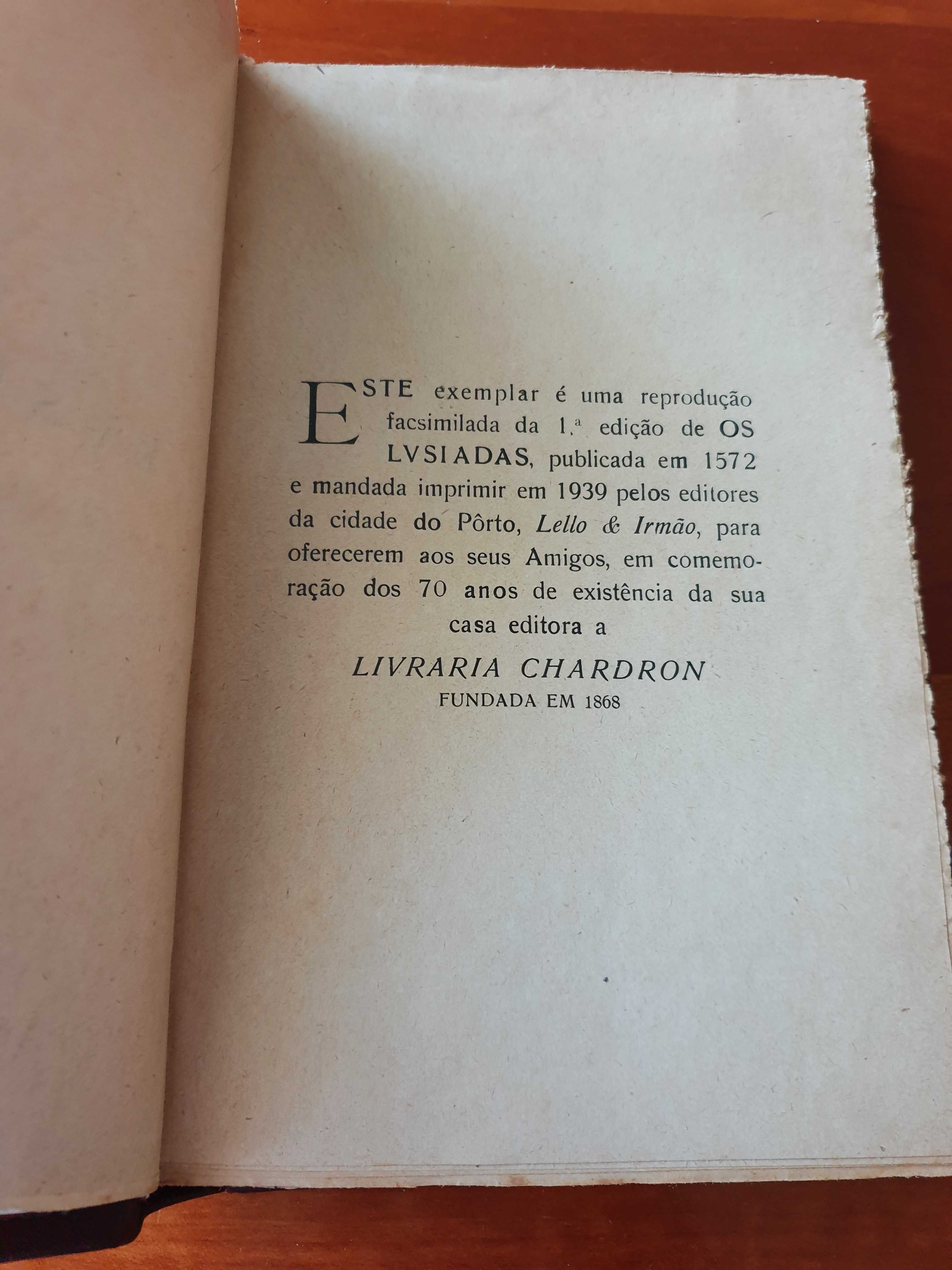 Os Lusíadas - encadernado, imprimido em 1939