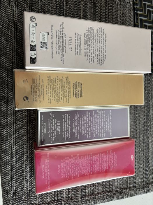Perfumes (Calvin klein, Lacoste e Elizabeth Arden)