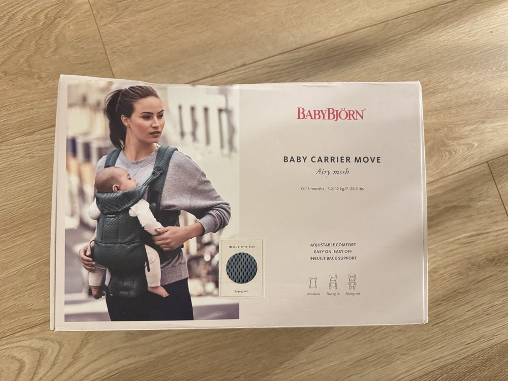 Nosidło Zielone BabyBjorn Move 3D Airy mesh
