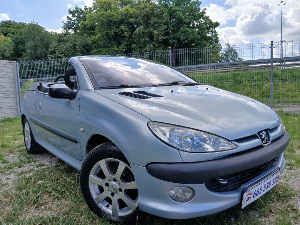Peugeot 206CC 2.0 benzyna 2002r 139tys przeb < Cabrio < Klima