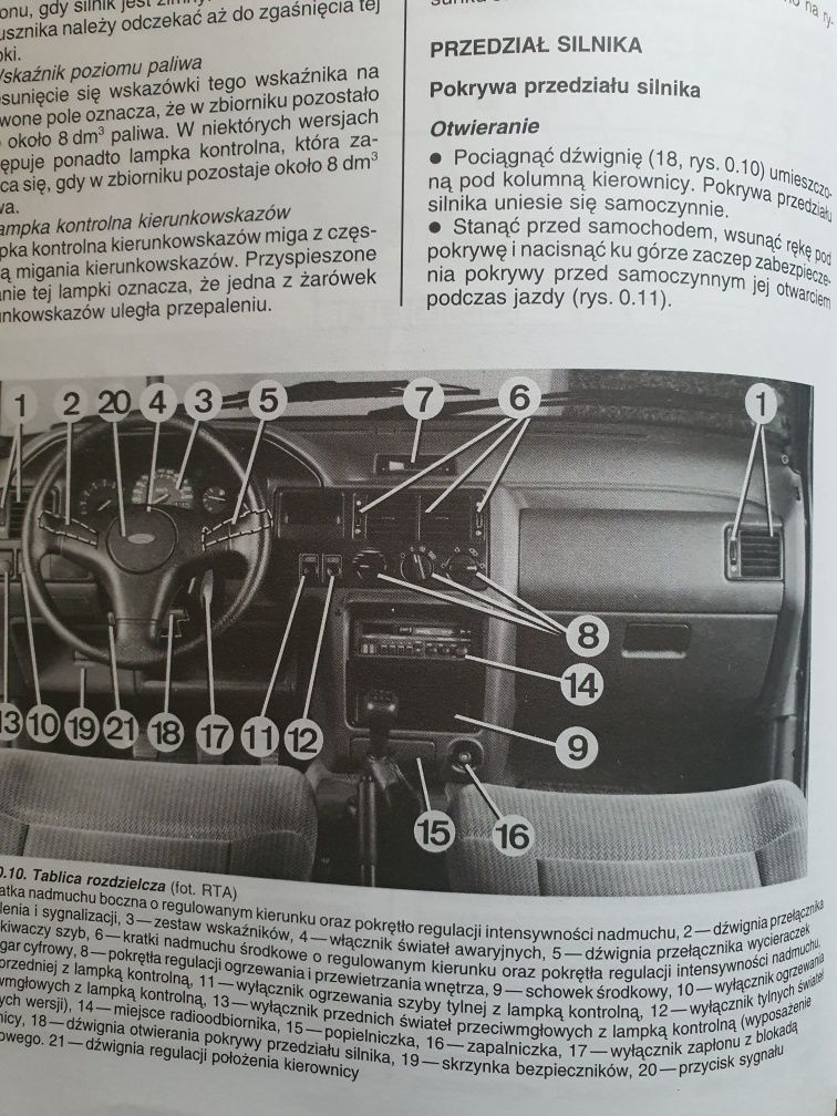 Książka Ford Eskort i Orion modele od 1991.