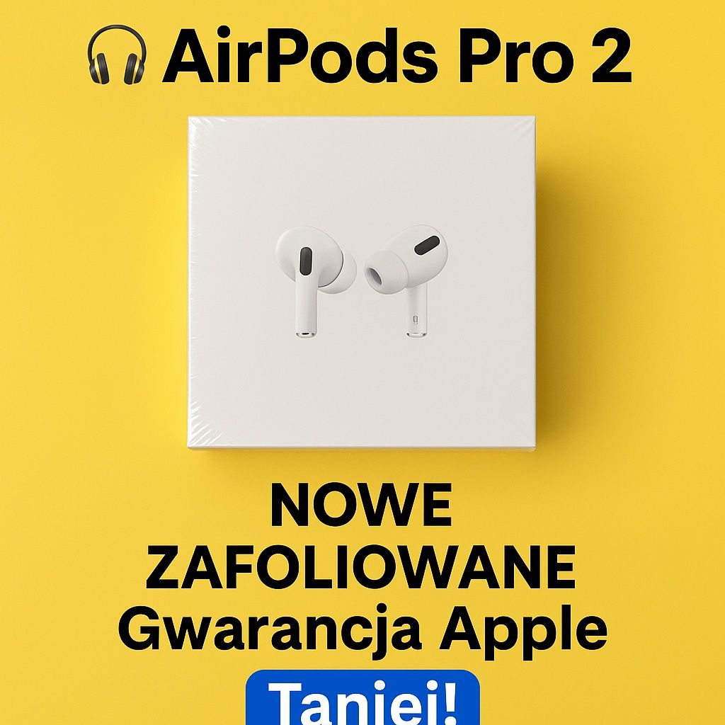 AirPods Pro 2 ANC Magsafe | Nowe, Oryginalne, Gwarancja Apple