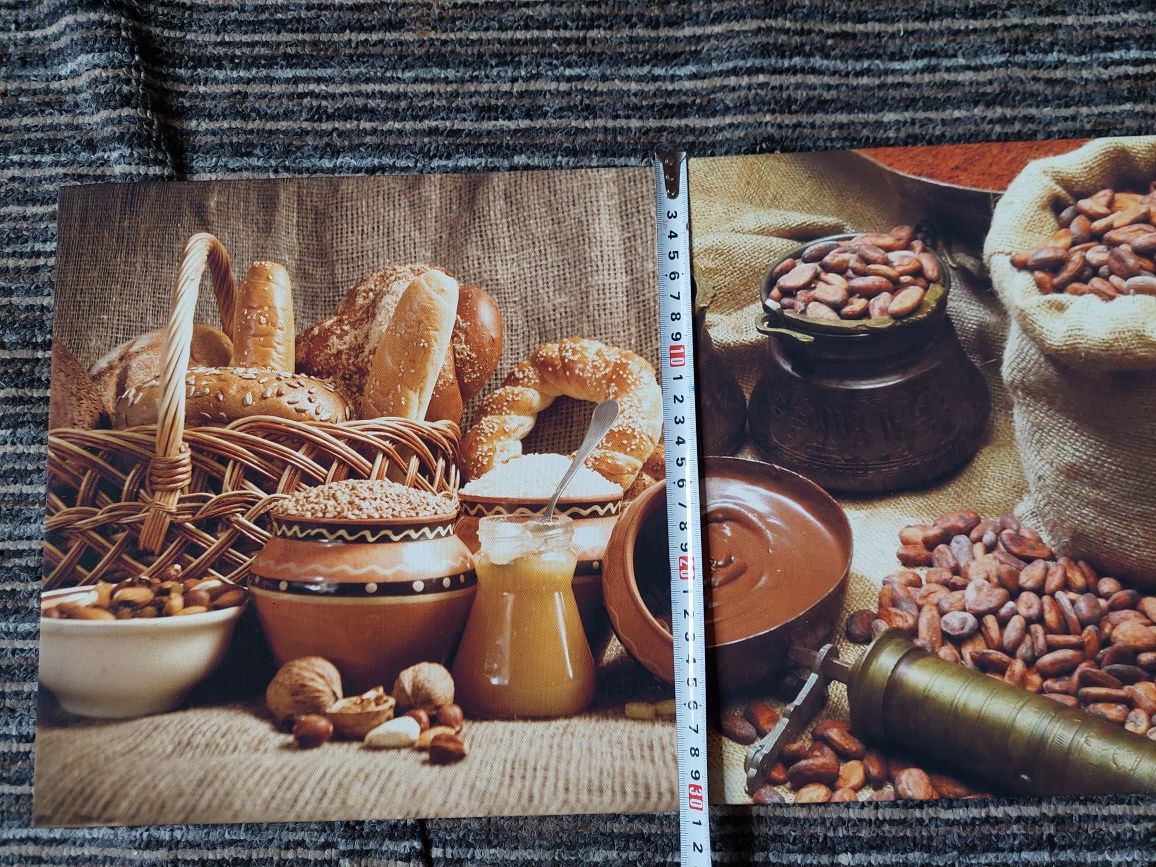 Tryptyk obrazki obraz na płótnie do kuchni kuchenna dekoracja 30x30 Ka