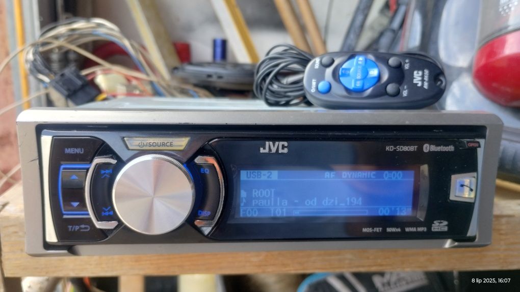 Radio JVC KD-SD80BT bluetooth USB CD Aux pilot mikrofon