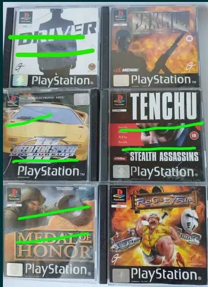 Jogos  PS1 com Manuais