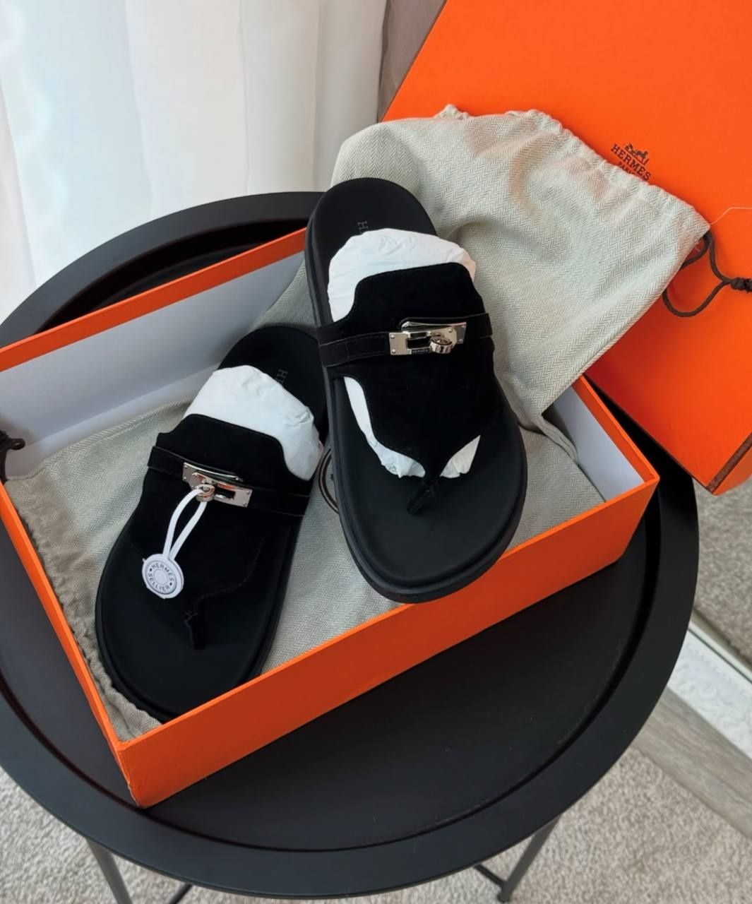 Шлепки hermes тапки сандали