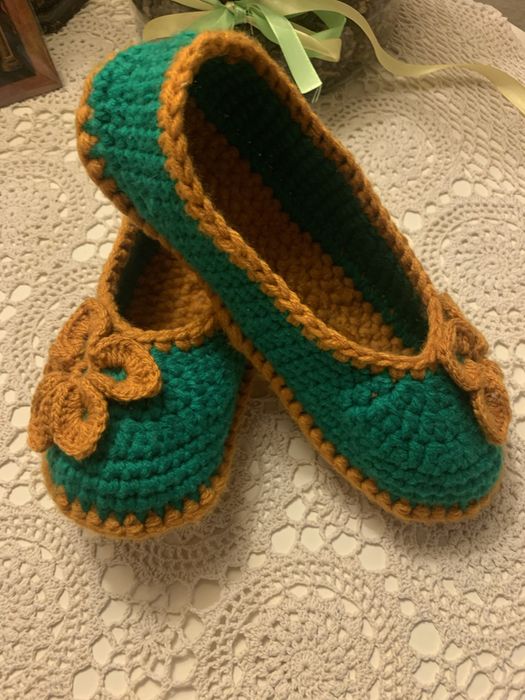 Kapcie szydełkowe rozmiar 38