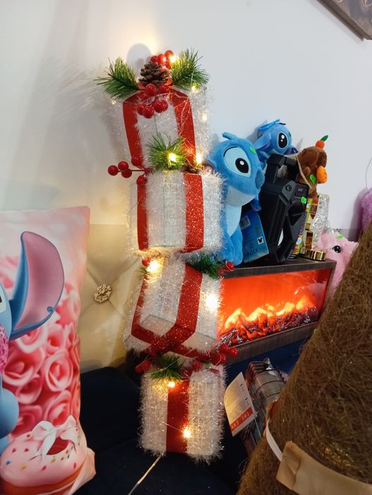 Prezenty led ozdoba dekoracja Mikołaj święta