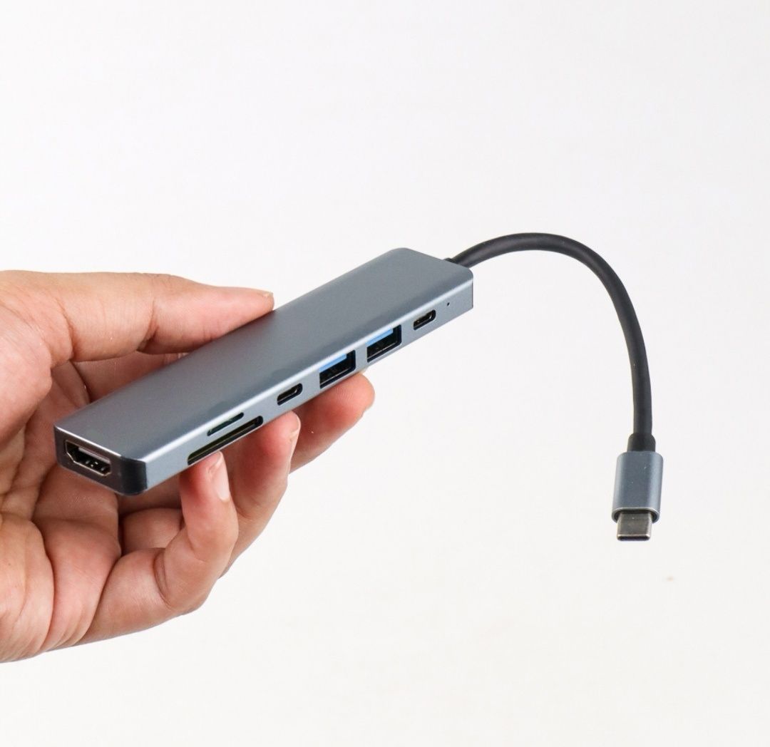 Hub Adapter HDMI USB 3.0 USB Type C - YG-2121 7IN1