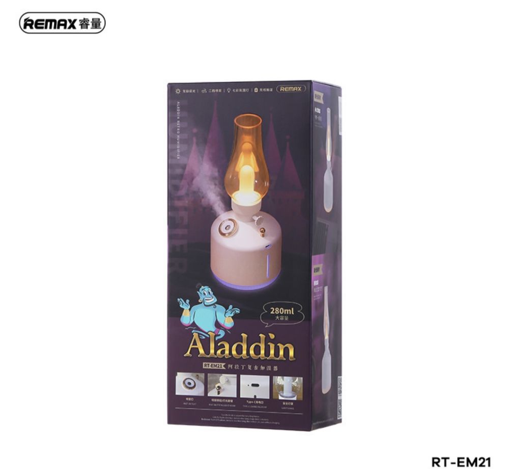 Ночник Remax RT-EM21 лампа Aladdin увлажнитель воздуха светильник 1200