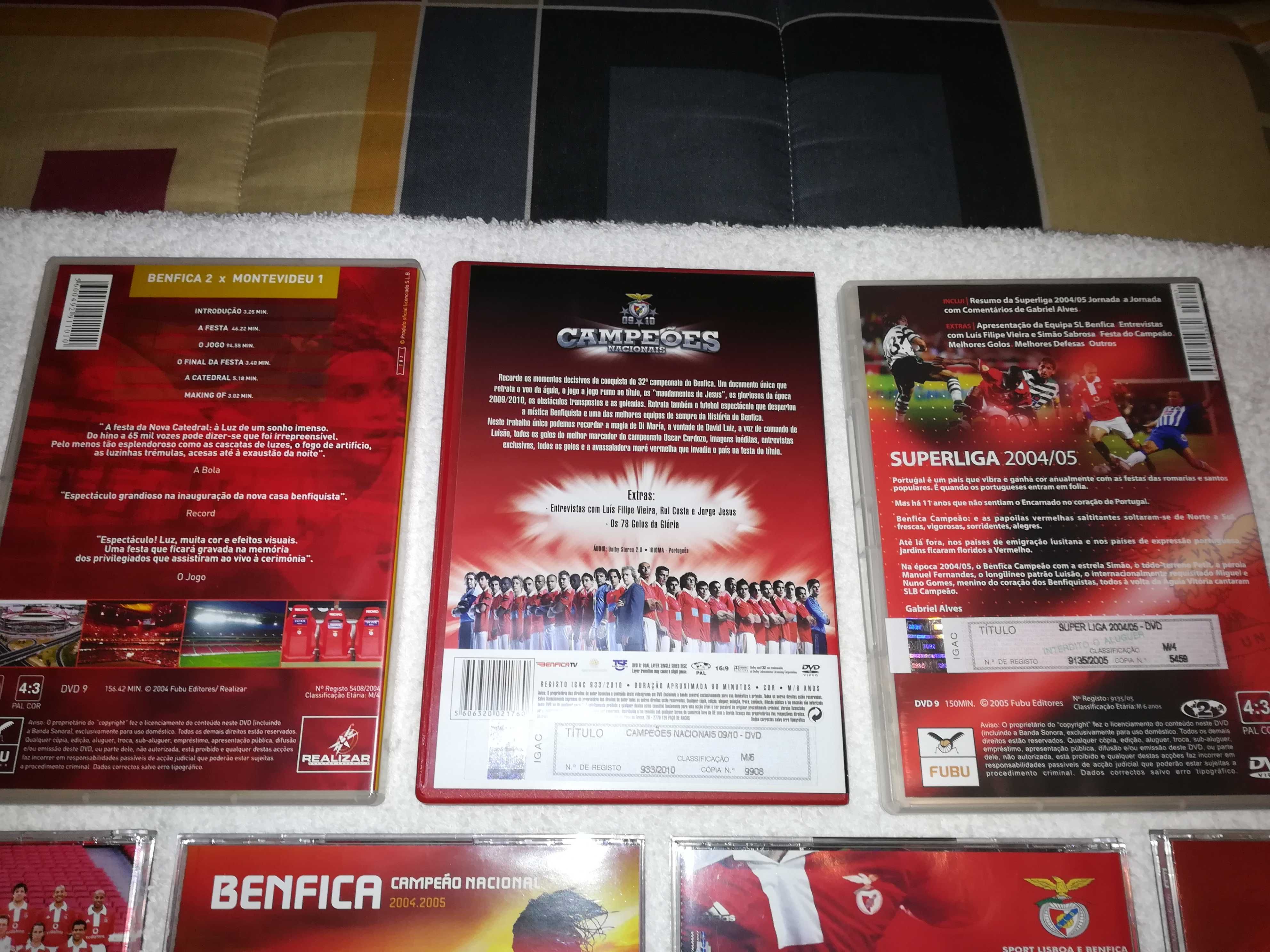 benfica (vários dvds e cds de música) alguns raros