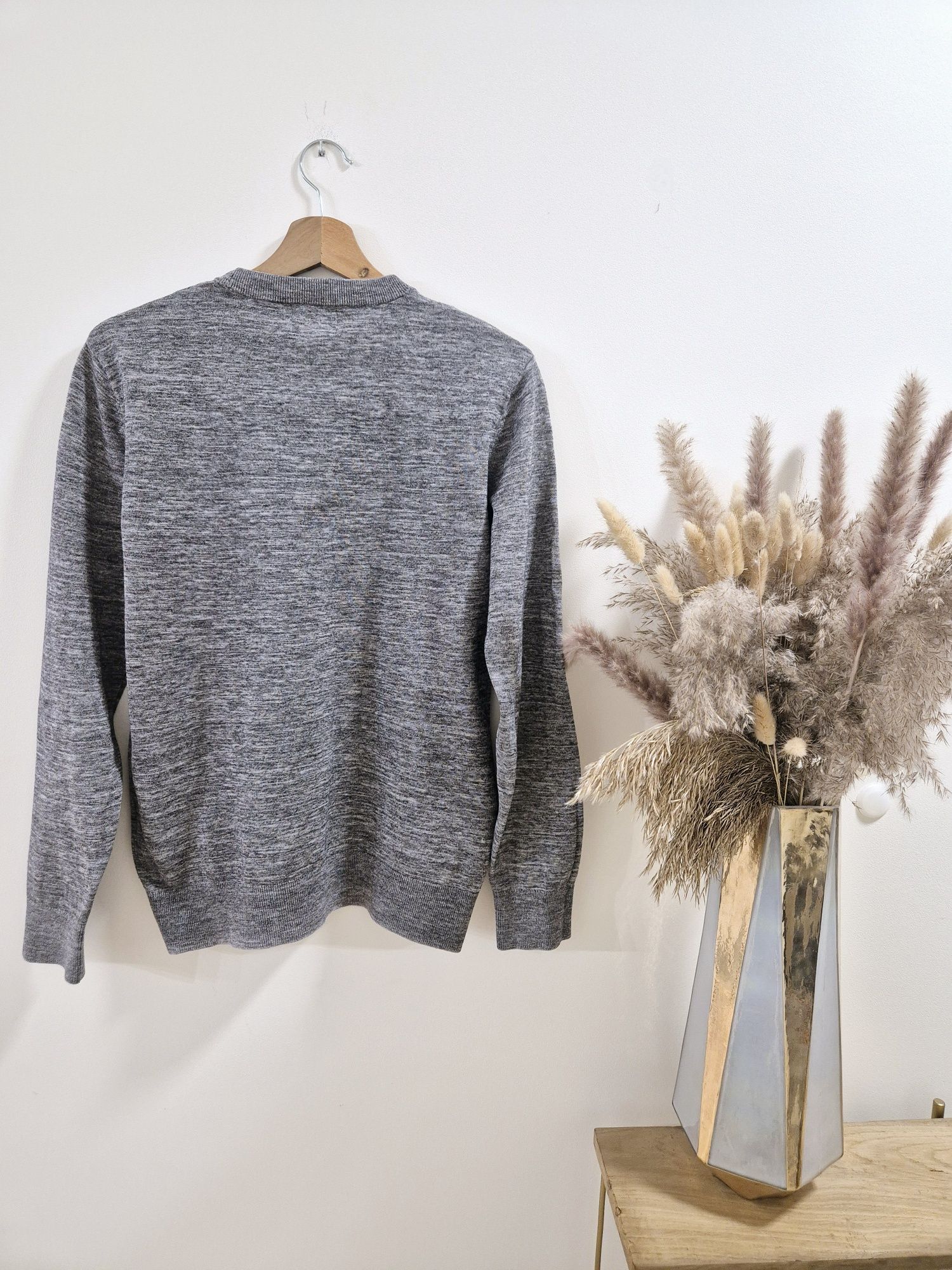 Szara bawełniana bluza oversize basic H&M M 100% cienka bawełna wiosna