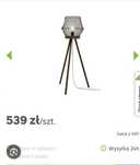 Lampa podłogowa Kanel 2 sztuki czarna i biała NOWE