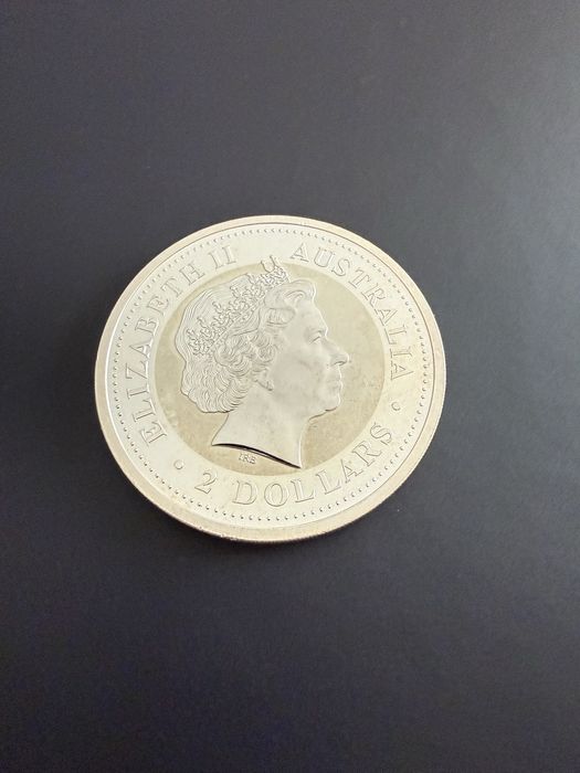 Moeda de 2 Onças de prata fina 0,999 Kookaburra (2oz) 2001