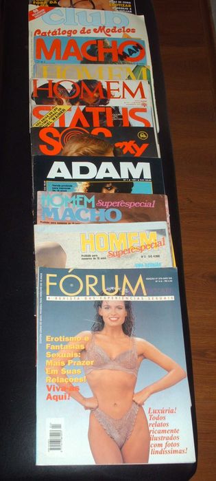 Revistas para adultos Penthouse, Razzle, 50+ e outras