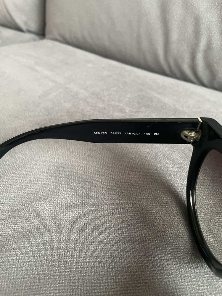 Okulary przeciwsłoneczne Prada Black SPR 17O Gradient Oval Sunglasses