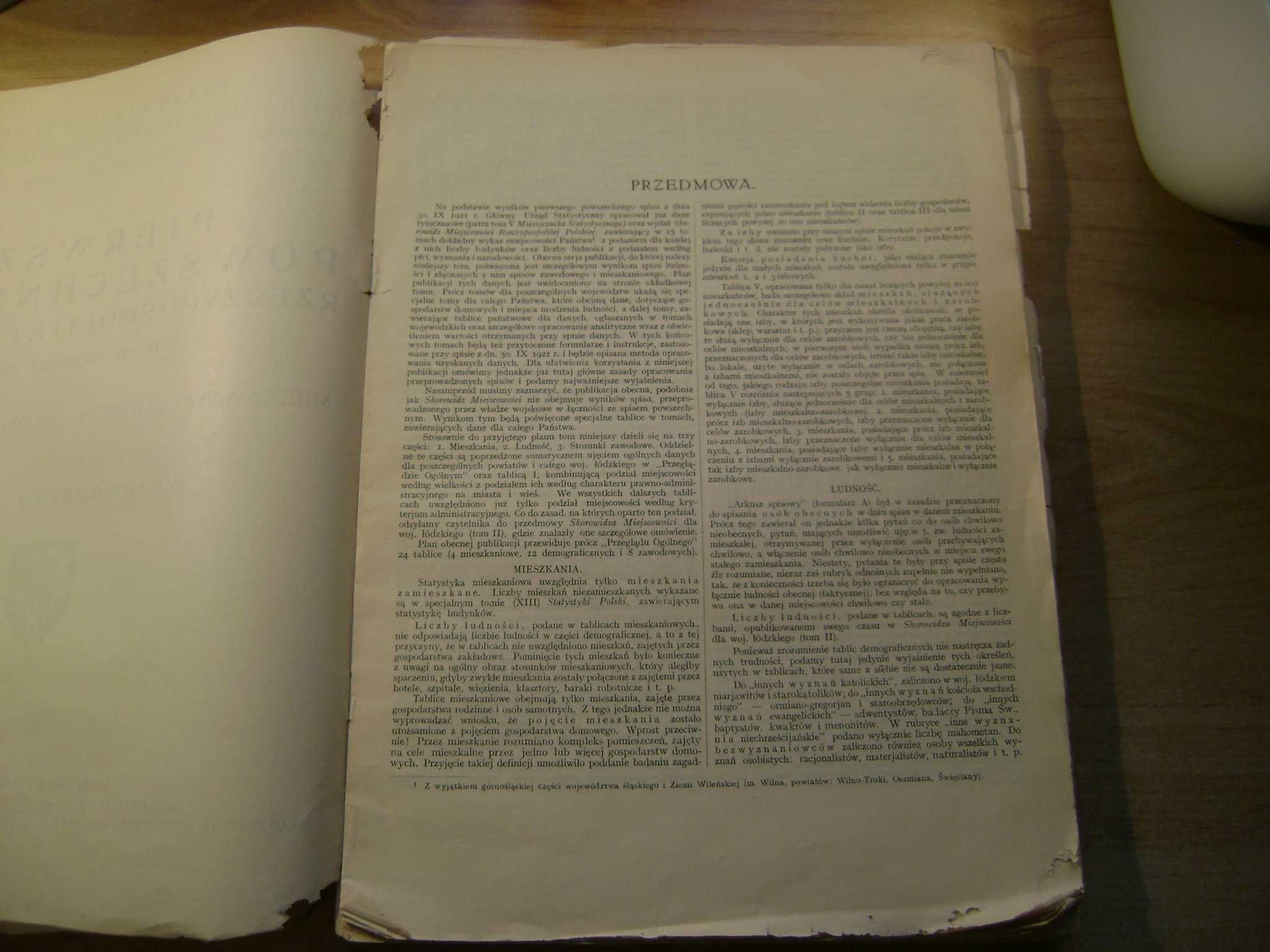 Starocie z PRL - Spis ludności II RP z 1921 r. wydany w 1928 r.
