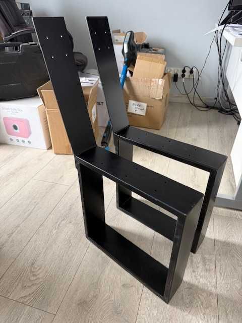 Nogi do ławki ogrodowej płozy stalowe spawane 40x40cm czarne