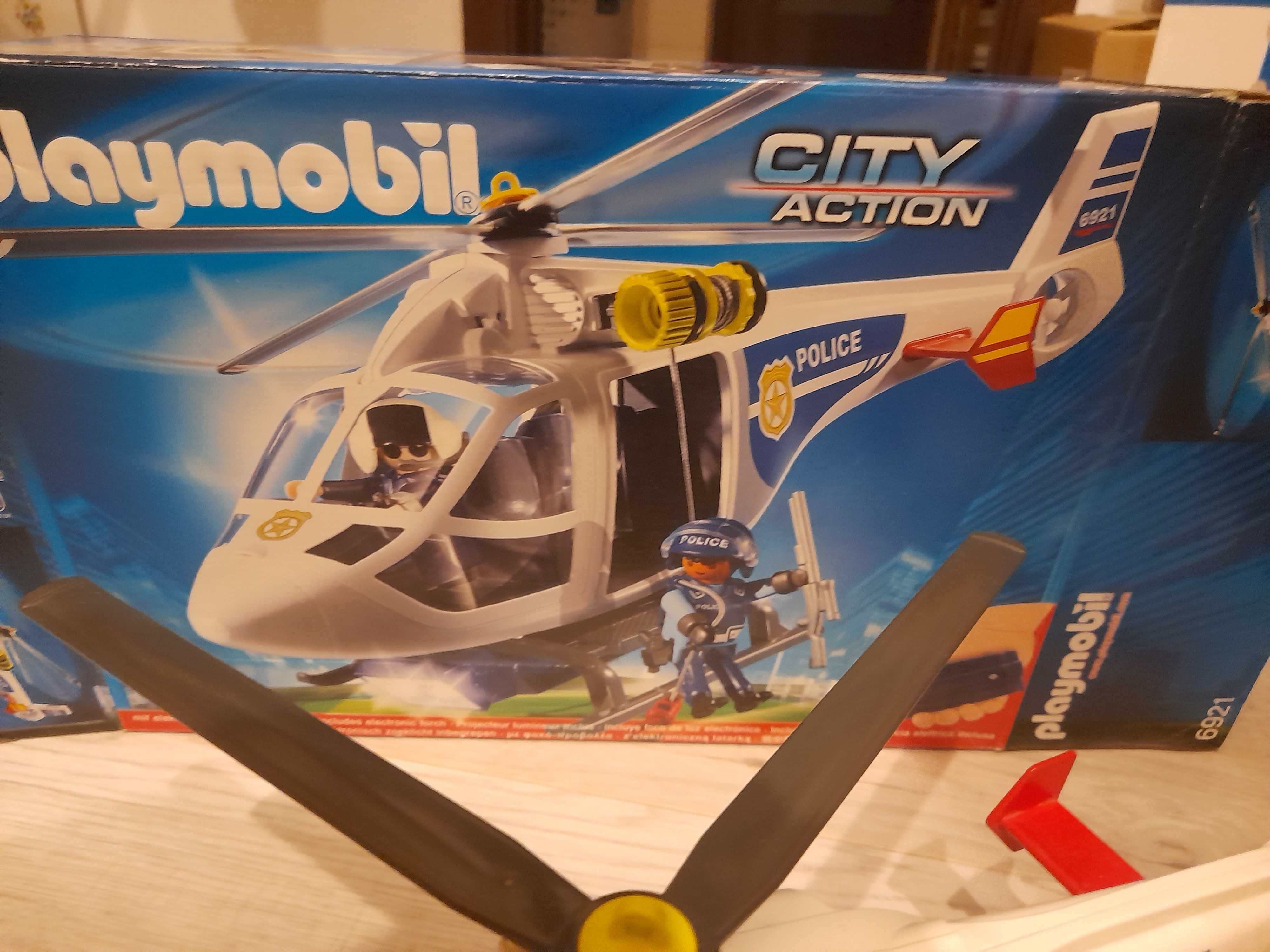 Playmobil 6921 City Action Helikopter Policyjny Z Reflektorem Led