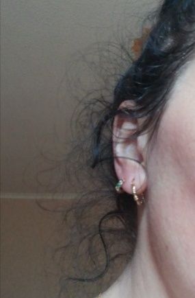 Sale. Сережки 375 проба. бамбук вінтаж. Рідкість. .