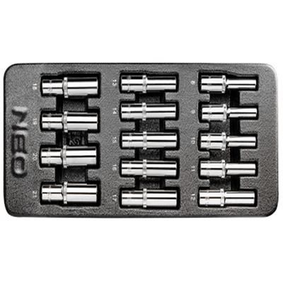 Nasadki długie 1/2  8-21mm 78mm 14szt szuflad Neo