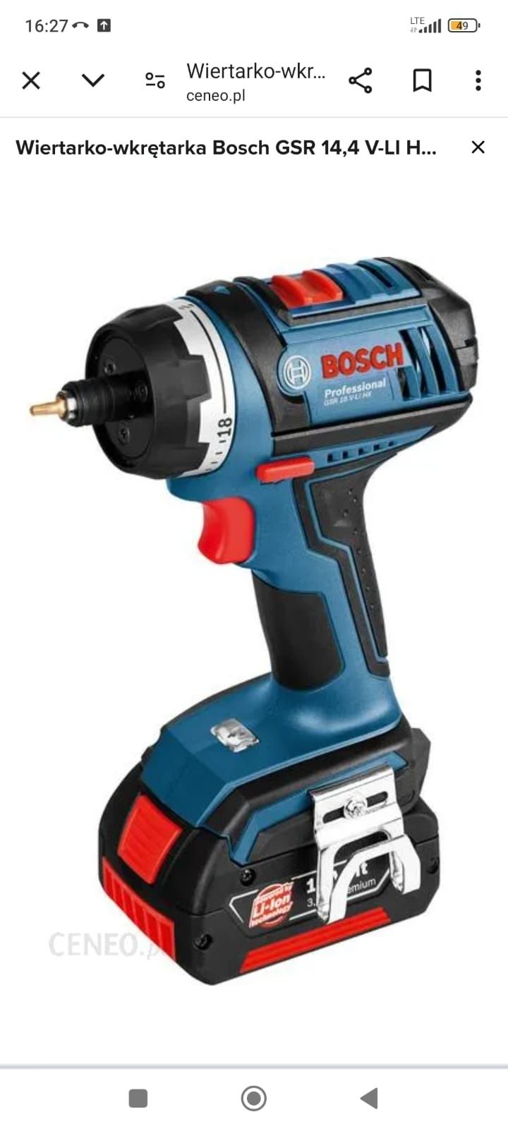 Wkrętarka zakretarka bosch GSR 14.4 v-lk HX nowa