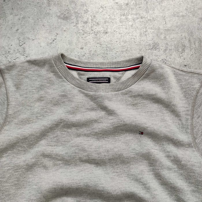MĘSKA Bluza PREMIUM Szara Małe Logo Tommy Hilfiger Bawełna Elegancka