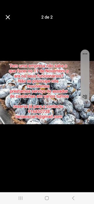 Assador de castanhas para eventos