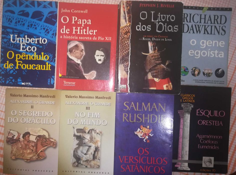 Livros diversos- Rushdie, Eco, Dawkins
