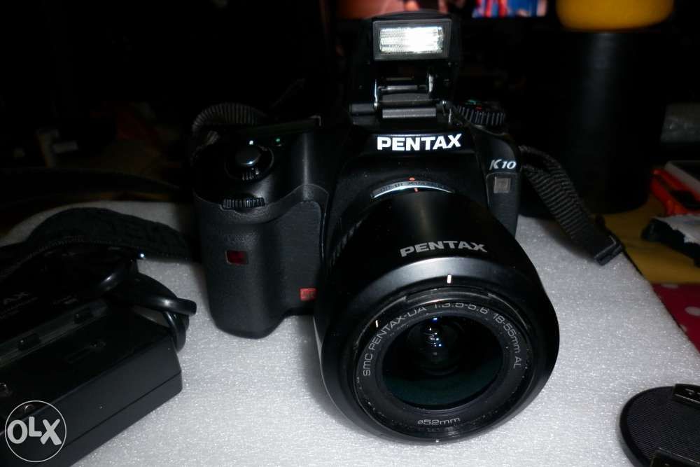 Lustrzanka Pentax K10D + Obiektyw Pentax 18-55mm,Aparat Jak Nowy