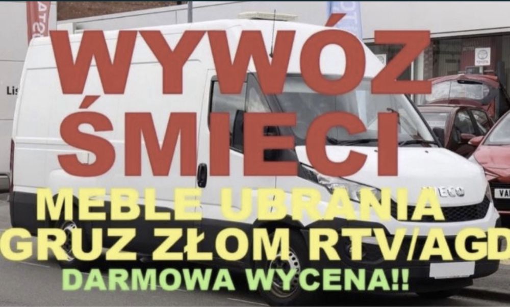 WYWOZ mebli.,Tani Każdych Śmieci,Gruzu,Kontenery,Opróżnianie mieszkań.