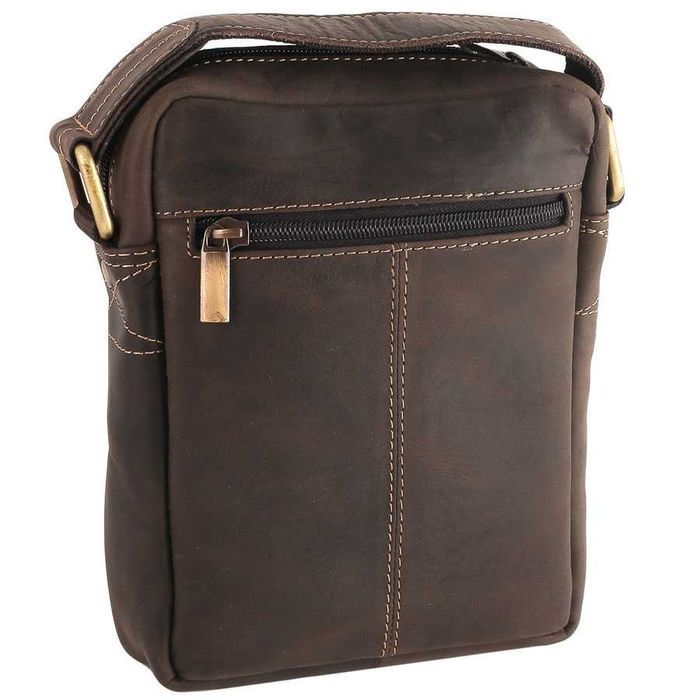 Listonoszka Męska ALWAYS WILD Torba Mała SKÓRZANA na Ramię Brąz SKÓRA