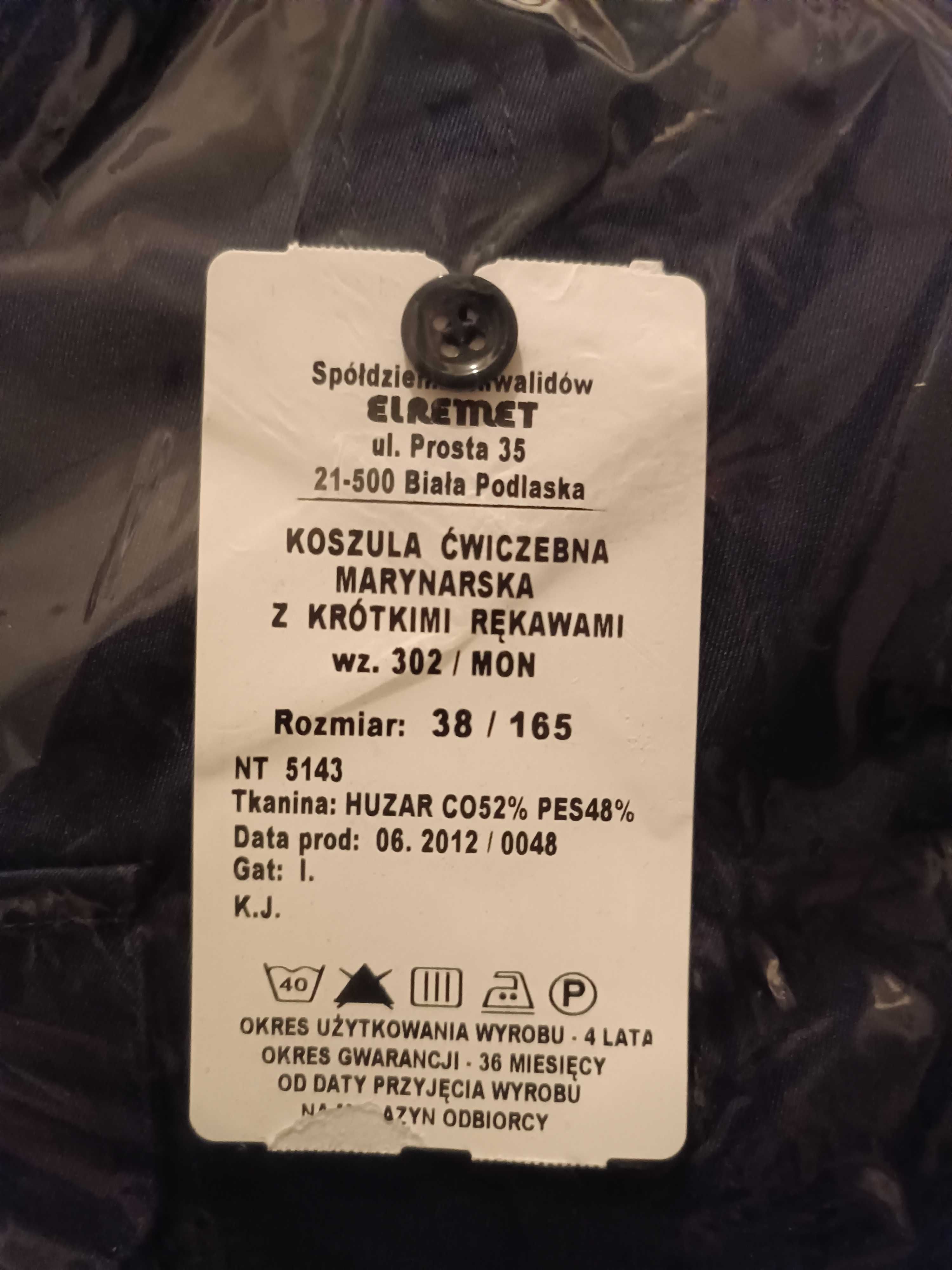 Koszula Ćwiczebna Marynarska z krótkim rękawem wz. 302/MON