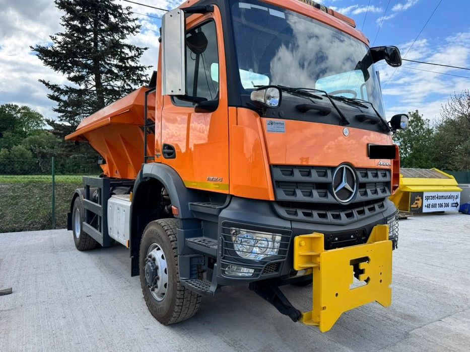 Mercedes-Benz AROCS 1824  Euro 6, 4x4, Piaskarka Pług