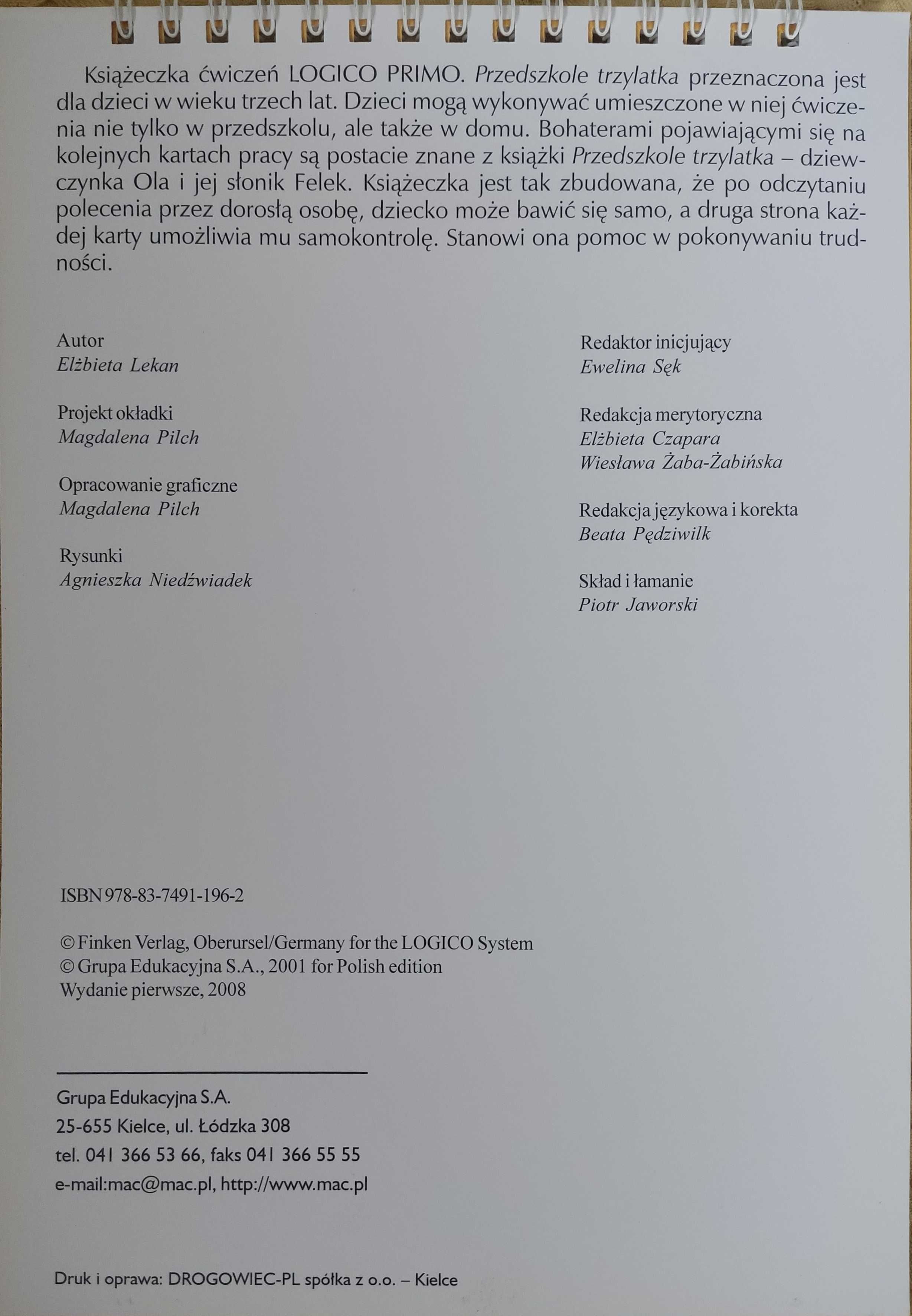 Logico Primo. Książeczka do ramki Logico. Wydawnictwo MAC