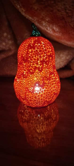 Dynia Lampion 3D LED 15 cm – efekt świecy, dekoracja PLA