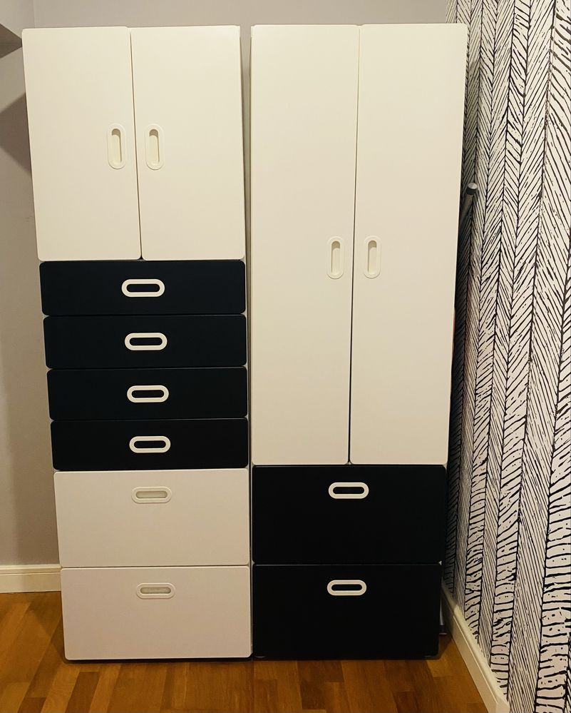 Ikea Smastad szafa dla dzieci młodzieży biało czarna