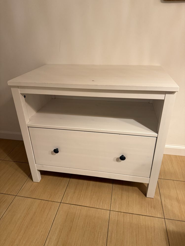 Szafka rtv Ikea HEMNES - komoda, stolik nocny - bejca