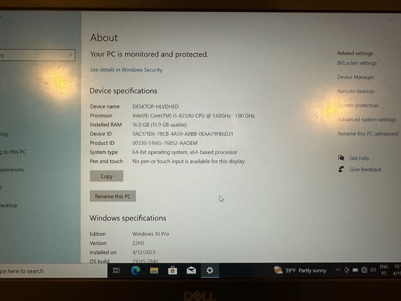 Dell Latitude 5490 - 14’’ FHD [i5-8250U/16GB/256GB SSD NVMe]